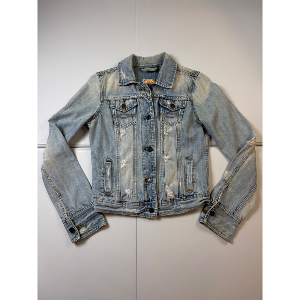 Vintage Y2K Abercrombie & Fitch Denim Jacket Women S Distressed Vintage 92